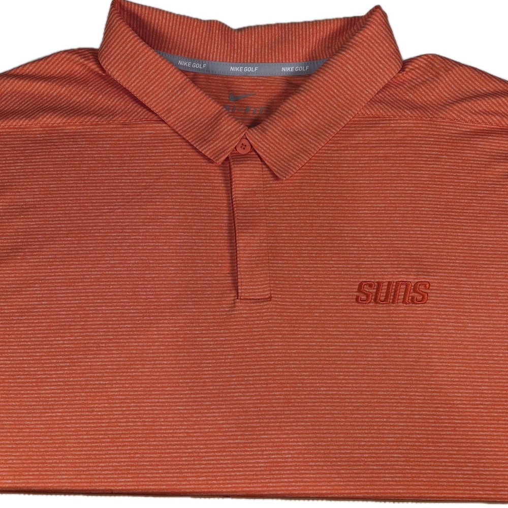 Nike Golf Dri-Fit Polo Shirt Mens Standard Fit XXL Suns Logo Orange NWT